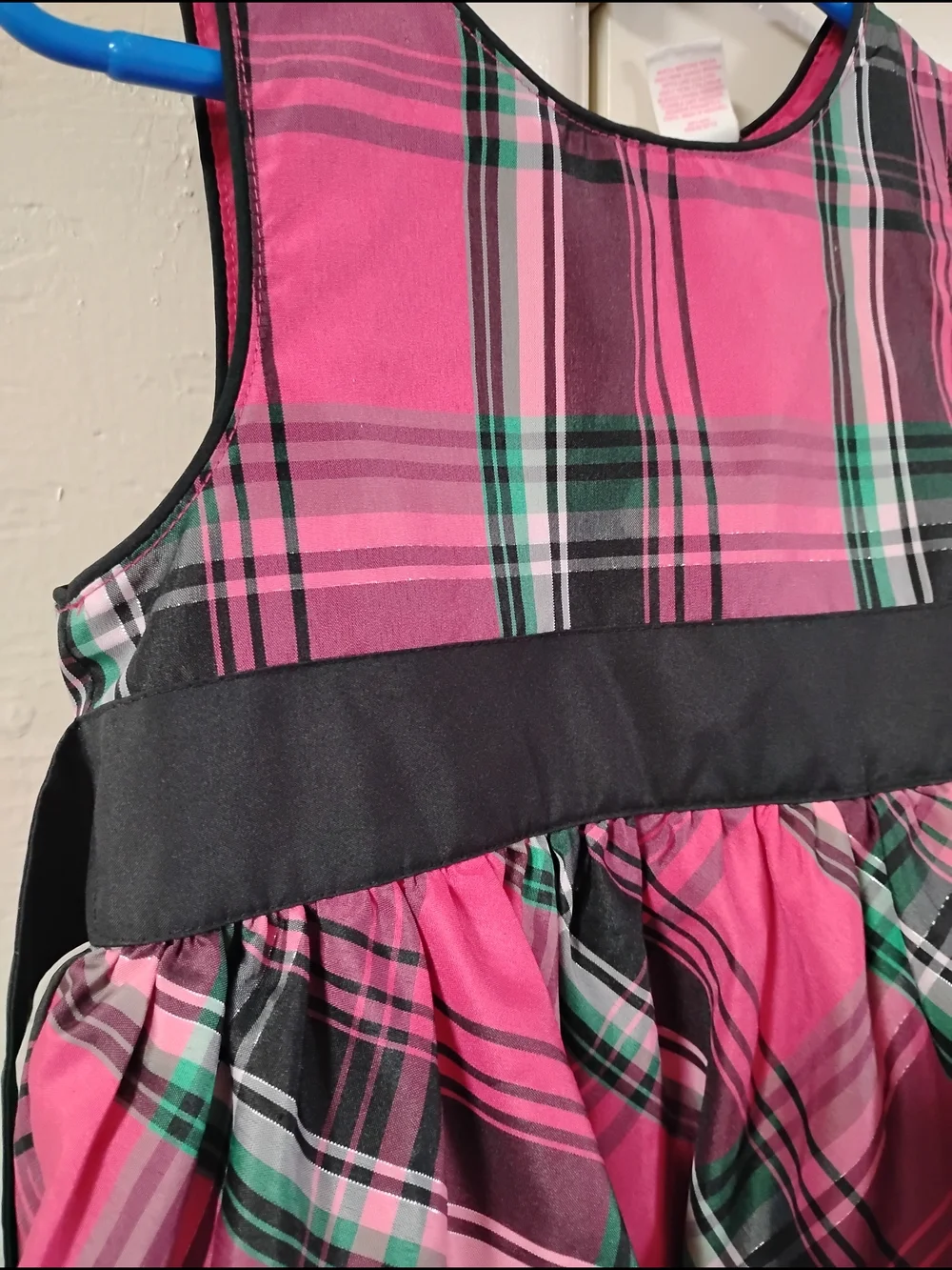 OshKosh B'gosh Pink Plaid Dress with Black & Green Accents